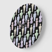 Kykladen-Figuren Große Wanduhr (Winkel)