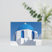 Kykladen Griechische Kirchenkuppel Postkarte (Stehend Vorderseite)