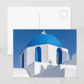 Kykladen Griechische Kirchenkuppel Postkarte (Vorne/Hinten)