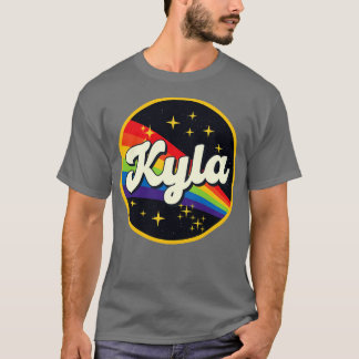 Kyla Rainbow in Space Vintag Style T-Shirt