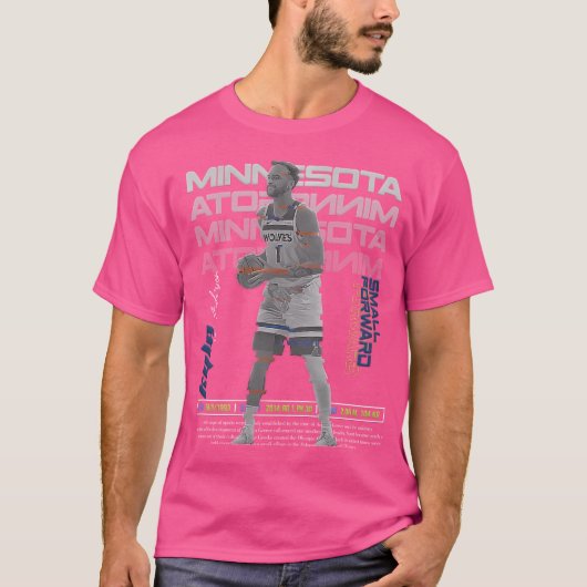 Kyle Anderson Basketball Art Timberwolves T-Shirt (Vorderseite)