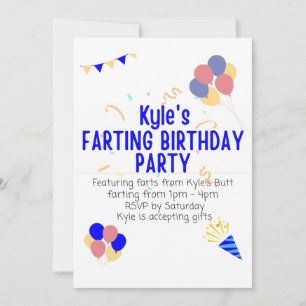 Kyle Farting Birthday Party Einladung