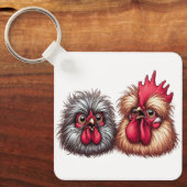"Kyle & Katie Silkie" Duo  Aluminum Keychain Schlüsselanhänger (Vorderseite)