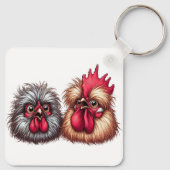 "Kyle & Katie Silkie" Duo  Aluminum Keychain Schlüsselanhänger (Rückseite)