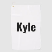 Kyle Mens Name Golfhandtuch (Vorderseite)