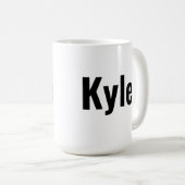 Kyle Mens Name Kaffeetasse (VorderseiteRechts)