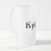 Kyle-Name Art-Mattierte Tasse (Vorderseite Links)