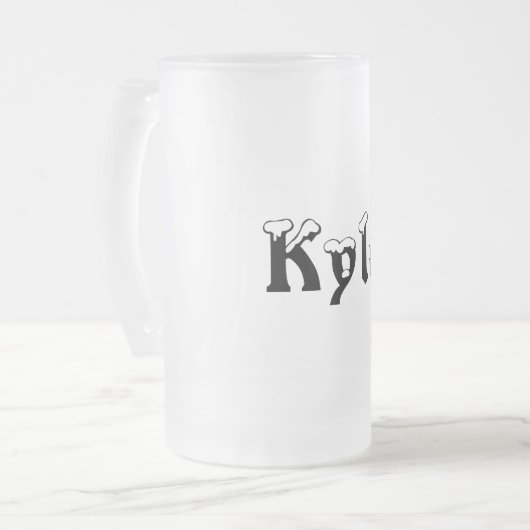 Kyle-Name Art-Mattierte Tasse (Vorderseite Links)