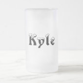 Kyle-Name Art-Mattierte Tasse (Mittel)