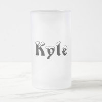 Kyle-Name Art-Mattierte Tasse