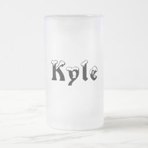 Kyle-Name Art-Mattierte Tasse