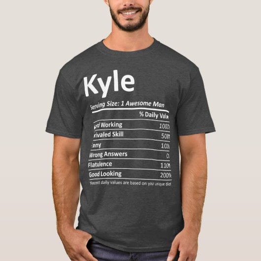 KYLE Nutrition Funny Birthday Personalisiert Name T-Shirt (Vorderseite)