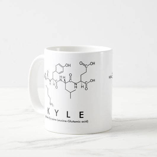 Kyle-Peptidnamen-Tasse Kaffeetasse (Vorderseite Links)