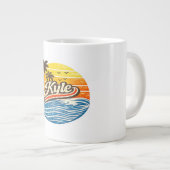 Kyle Retro-Sonnenuntergangs-Name-Design Jumbo-Tasse (Vorderseite Rechts)