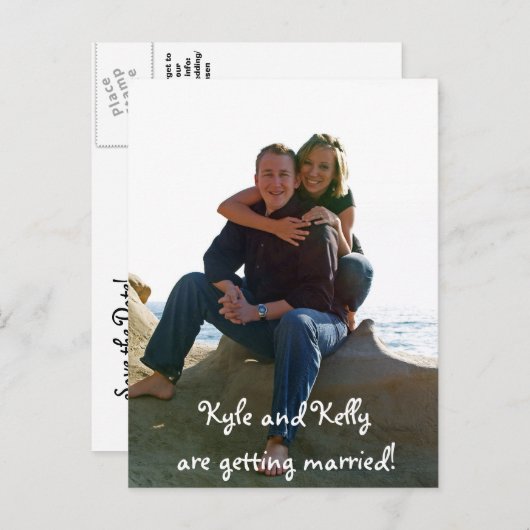 Kyle und Kelly heiraten! Ankündigungspostkarte (Vorne/Hinten)