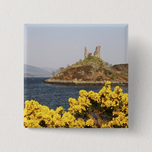 Kyleakin, Schottland. Die alten Ruinen von 2 Button (Vorderseite)