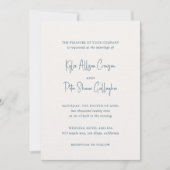 Kylee Blue Traditional Elegant Wedding Einladung (Vorderseite)