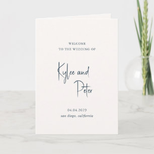 Kylee Gray Traditional Elegant Wedding Programm