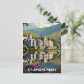 Kylemore Abbey Ireland Travel Postkarte (Stehend Vorderseite)