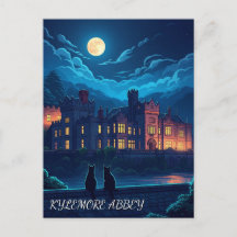 Kylemore Abbey Irland Katzen in der Nacht