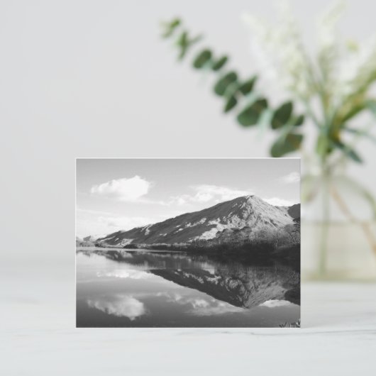 Kylemore Lake B&W Postkarte (Stehend Vorderseite)