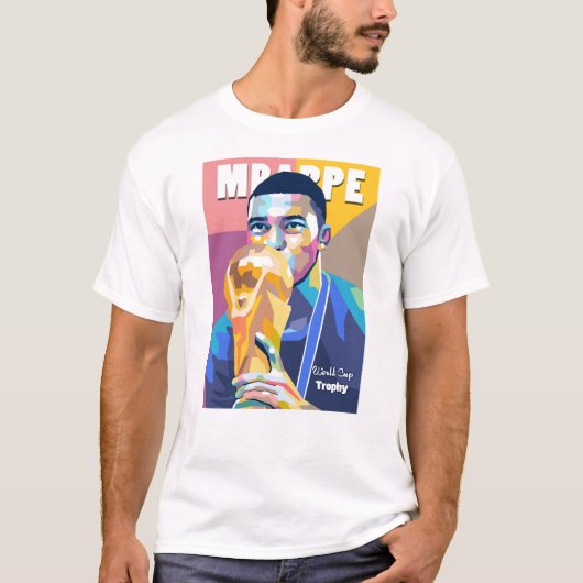 Kylian Mbappe in WPAP T-Shirt (Vorderseite)