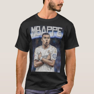 Kylian Mbappe Künstlerische Kritzel-Porträt T-Shirt