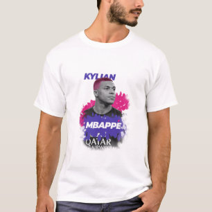 Kylian Mbappé Modern Portrait Graphic Basic T-Shir T-Shirt