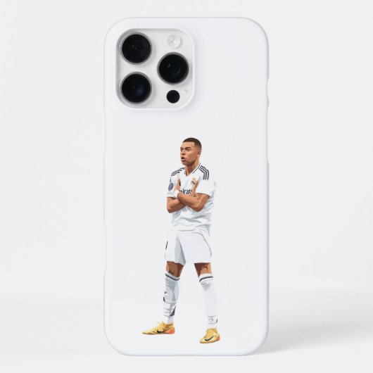 Kylian Mbappe - Real Madrid iPhone Hülle (Rückseite)