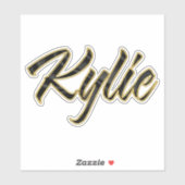 Kylie black gold Lettering Aufkleber Sticker (Blatt)