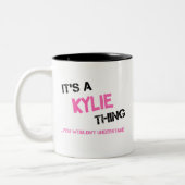 Kylie Dinge, die du nicht verstehen würdest Zweifarbige Tasse (Links)