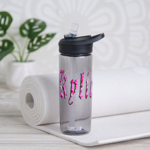 "Kylie" Floral Pink Kylie Name, Trinkflasche