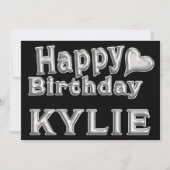 Kylie Happy Birthday Karte Grußkarte mit Herz (Vorderseite)