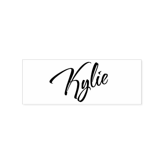 Kylie Name dekorative kursive Schriftart Buchstabe Gummistempel (Prägung)