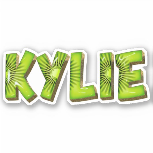 Kylie Name Kiwi Design Aufkleber Sticker (Vorderseite)