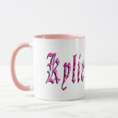 Kylie, Name, Logo Ringer Combo Kaffee Tasse. Tasse (Links)