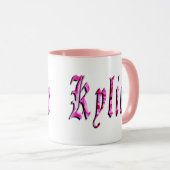 Kylie, Name, Logo Ringer Combo Kaffee Tasse. Tasse (VorderseiteRechts)