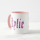 Kylie, Name, Logo Ringer Combo Kaffeetasse. Tasse (Vorderseite Links)