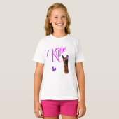 Kylie, Name mit Young Alpaca, T-Shirt (Vorne ganz)
