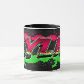 Kylie Vorname Name Graffiti red green Tasse (Zentrum)