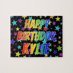 "KYLIE" Vorname, Spaß "GLÜCKLICHER GEBURTSTAG" Puzzle
