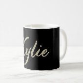 Kylie white gold Handwriting Tasse Kaffeetasse (VorderseiteRechts)