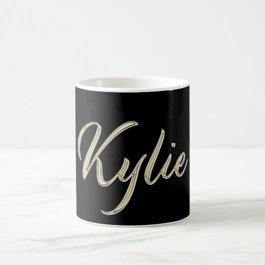 Kylie white gold Handwriting Tasse Kaffeetasse (Mittel)