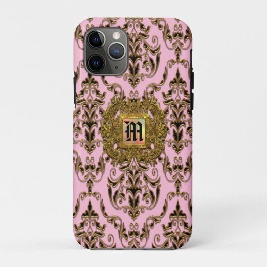 Kylsworth Damask Viktorianisch Girl Monogram Case-Mate iPhone Hülle (Rückseite)