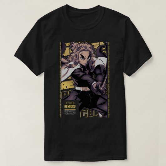 Kyojuro Rengoku Kimetsu no yaiba Anime Style v1 T-Shirt (Design vorne)