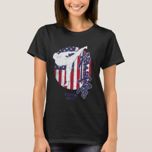 Kyokushin American Karate USA Flagge Kyokushinkai T-Shirt