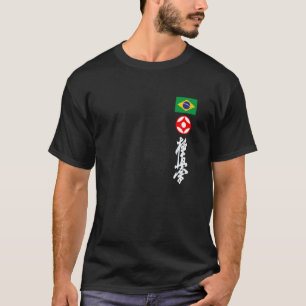 Kyokushin Brasilien Karate brasilianische Flagge K T-Shirt