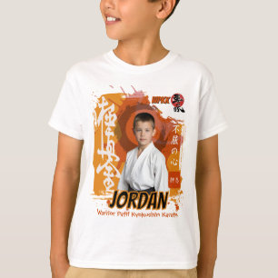 Kyokushin-Dojo-Foto Schüler Orange Gürtel Team T-Shirt