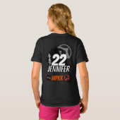 Kyokushin Girl Black Belt Personalized Team T-Shirt (Schwarz voll)