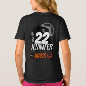 Kyokushin Girl Black Belt Personalized Team T-Shirt (Rückseite)